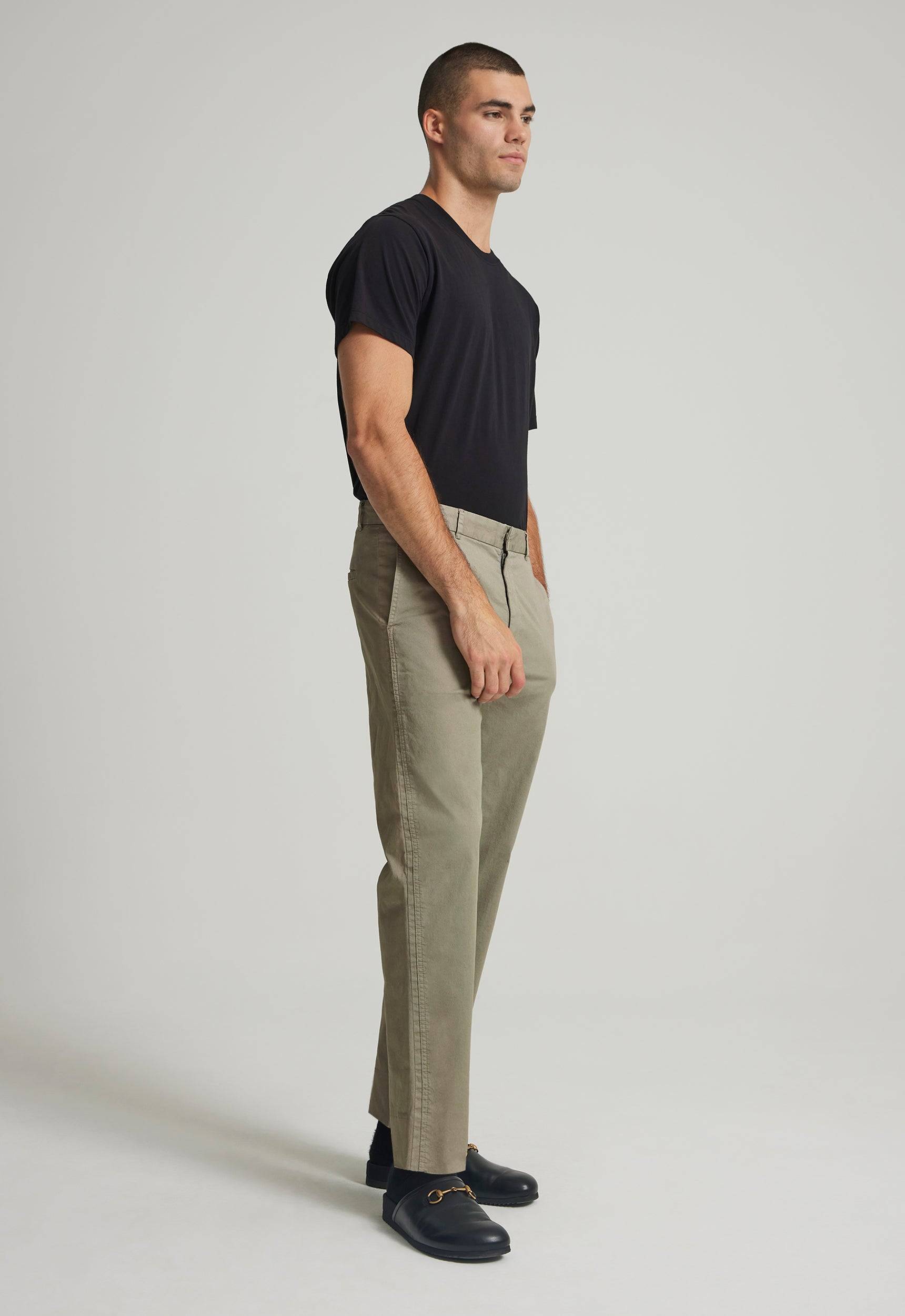 Jac+Jack THEO COTTON TWILL PANT in Shrub